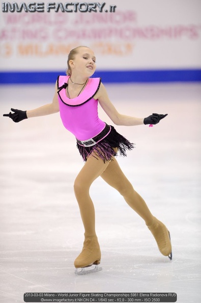 2013-03-03 Milano - World Junior Figure Skating Championships 5961 Elena Radionova RUS.jpg